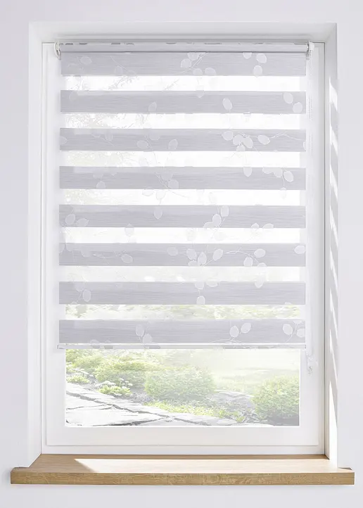 Doppelrollo mit Glanzmuster in grau - bpc living bonprix collection Doppelrollo mit Glanzmuster in grau - bpc living bonprix collection