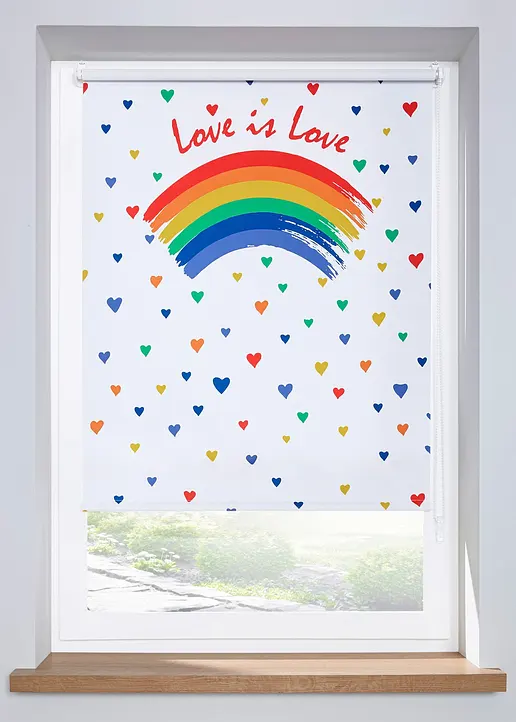 Pride Verdunkelungsrollo mit Druck Regenbogen in weiß - bpc living bonprix collection Pride Verdunkelungsrollo mit Druck Regenbogen in weiß - bpc living bonprix collection