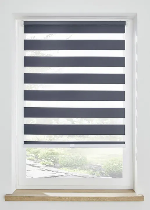 Schnurloses Verdunkelungs-Doppelrollo in grau - bpc living bonprix collection Schnurloses Verdunkelungs-Doppelrollo in grau - bpc living bonprix collection