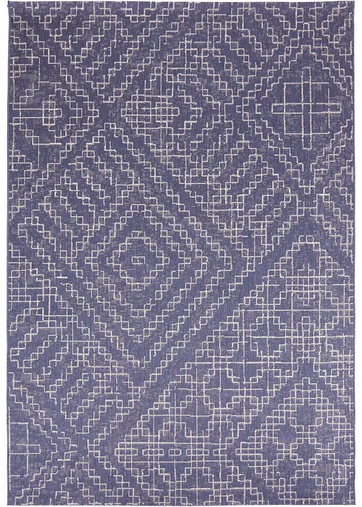 In- und Outdoor Teppich mit grafischer Struktur in blau - bpc living bonprix collection In- und Outdoor Teppich mit grafischer Struktur in blau - bpc living bonprix collection