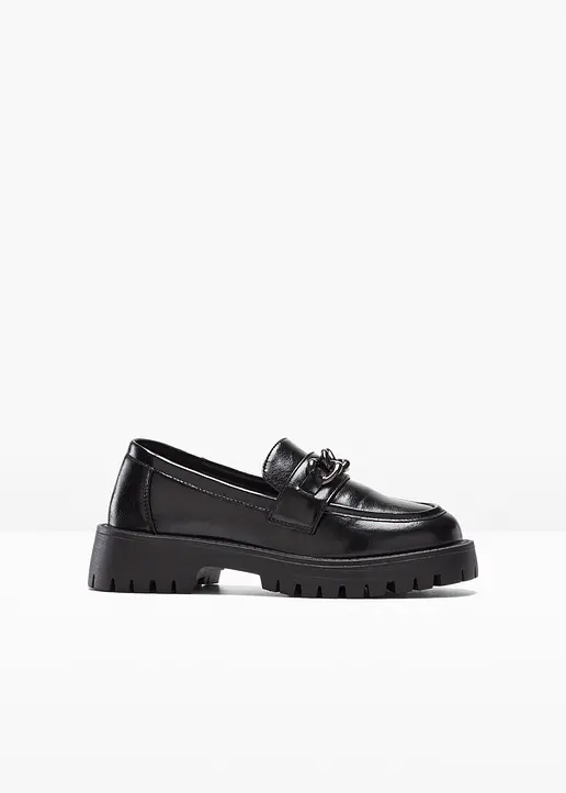 Chunky Loafer in schwarz von vorne - bonprix Chunky Loafer in schwarz von vorne - bonprix