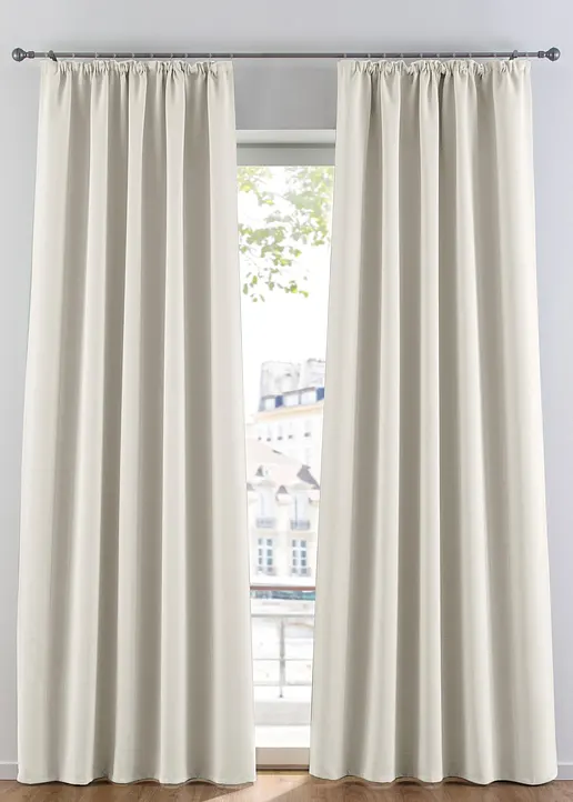 Abdunkelnder Vorhang, in vielen Größen (1er Pack) in beige - bonprix Abdunkelnder Vorhang, in vielen Größen (1er Pack) in beige - bonprix