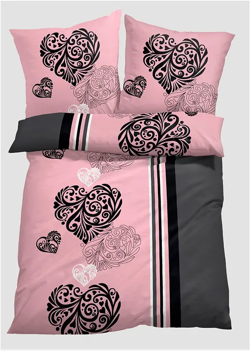 Bettwäsche mit Herzen in rosa - bonprix Bettwäsche mit Herzen in rosa - bonprix
