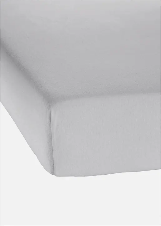 Biber Spannbettlaken in grau - bonprix Biber Spannbettlaken in grau - bonprix