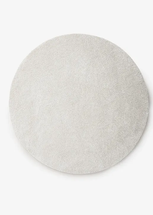 Runder waschbarer Teppich mit weichem Flor in beige von vorne - bonprix Runder waschbarer Teppich mit weichem Flor in beige von vorne - bonprix