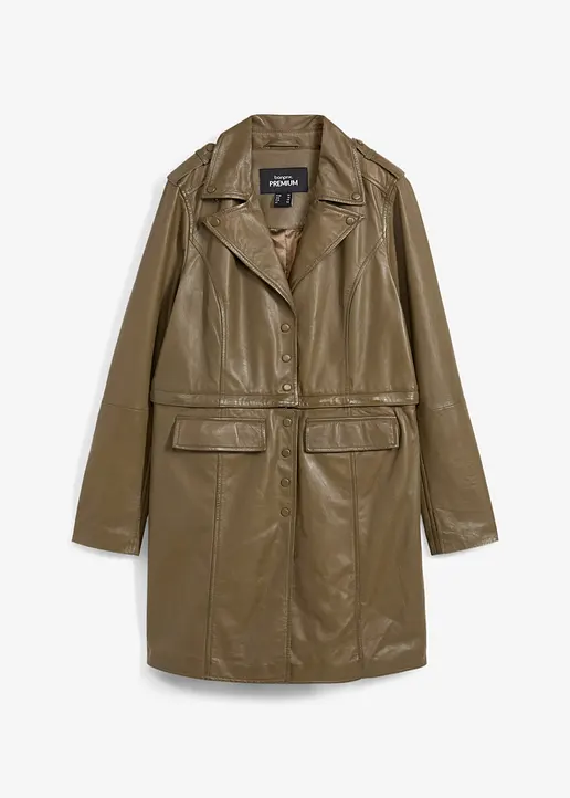 2-in-1 Lammnappa-Jacke mit Tragevarianten in braun von vorne - bonprix 2-in-1 Lammnappa-Jacke mit Tragevarianten in braun von vorne - bonprix