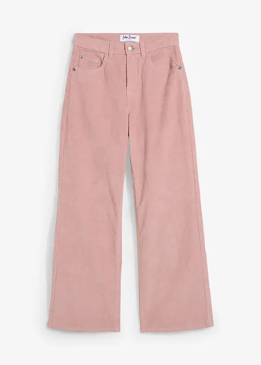 Komfortable Cordhose Loose fit in rosa von vorne - bonprix Komfortable Cordhose Loose fit in rosa von vorne - bonprix