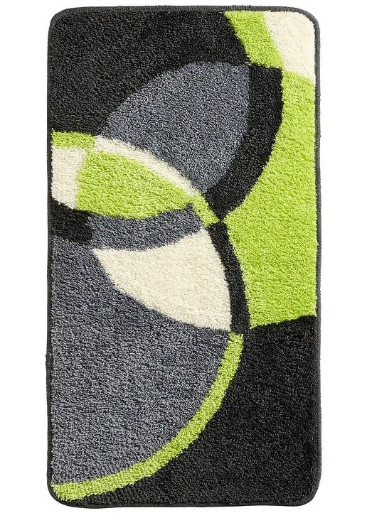 Badematte mit Kreisen in grün von vorne - bonprix Badematte mit Kreisen in grün von vorne - bonprix