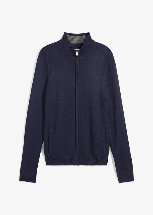 Feinstrickjacke in blau von vorne - bonprix Feinstrickjacke in blau von vorne - bonprix