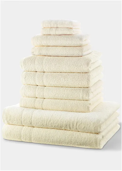 Handtuch Set (10-tlg. Set) in beige - bonprix Handtuch Set (10-tlg. Set) in beige - bonprix