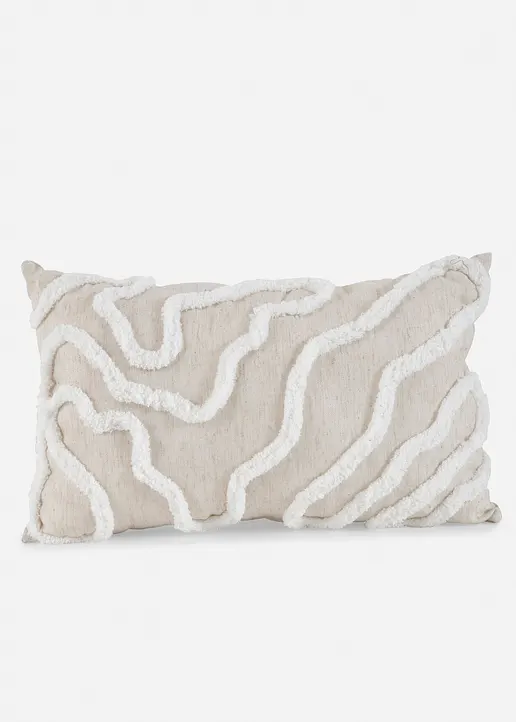 Kissen mit Struktur in beige von vorne - bonprix Kissen mit Struktur in beige von vorne - bonprix