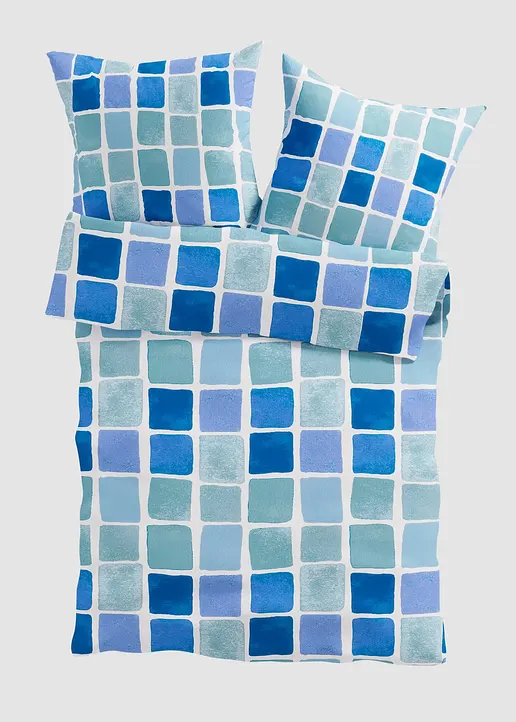 Bettwäsche mit graphischem Muster in blau - bonprix Bettwäsche mit graphischem Muster in blau - bonprix