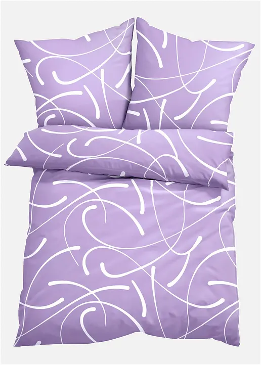 Bettwäsche mit grafischem Design in lila - bonprix Bettwäsche mit grafischem Design in lila - bonprix