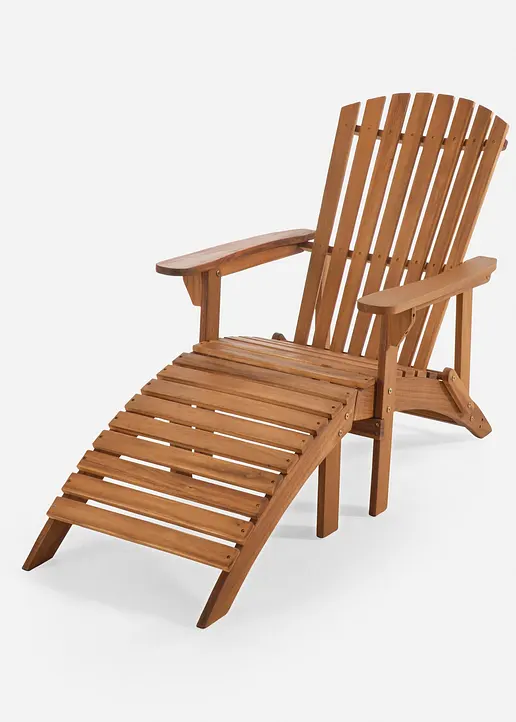 Holz Gartenliege in beige von vorne - bonprix Holz Gartenliege in beige von vorne - bonprix