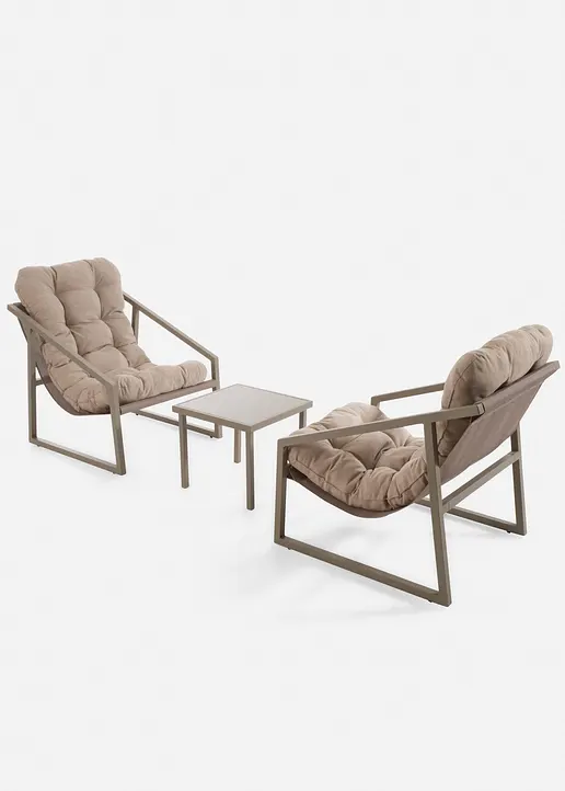 Gartenmöbel Set (3-tlg. Set) in beige - bonprix Gartenmöbel Set (3-tlg. Set) in beige - bonprix