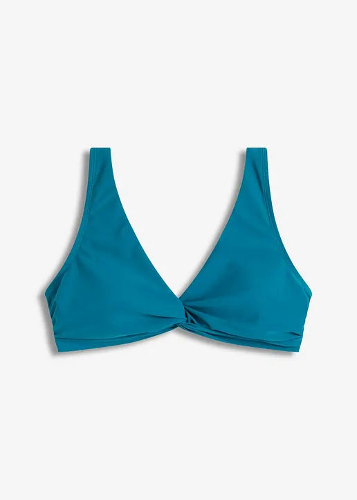 Bustier-Bikinioberteil mit Twistdetail in petrol von vorne - bonprix Bustier-Bikinioberteil mit Twistdetail in petrol von vorne - bonprix