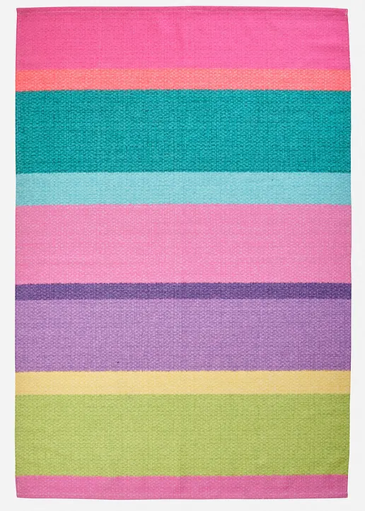 In-und Outdoor Teppich mit Streifenmotiv in bunt von vorne - bonprix In-und Outdoor Teppich mit Streifenmotiv in bunt von vorne - bonprix