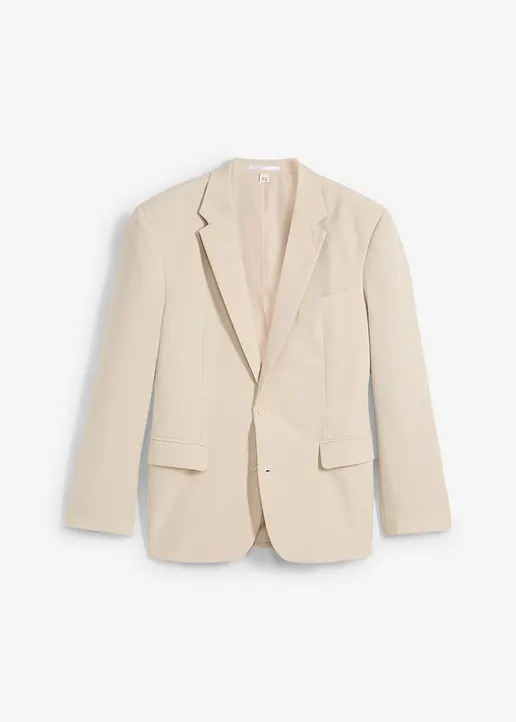 Baukasten-Sakko, Regular Fit in beige von vorne - bonprix Baukasten-Sakko, Regular Fit in beige von vorne - bonprix