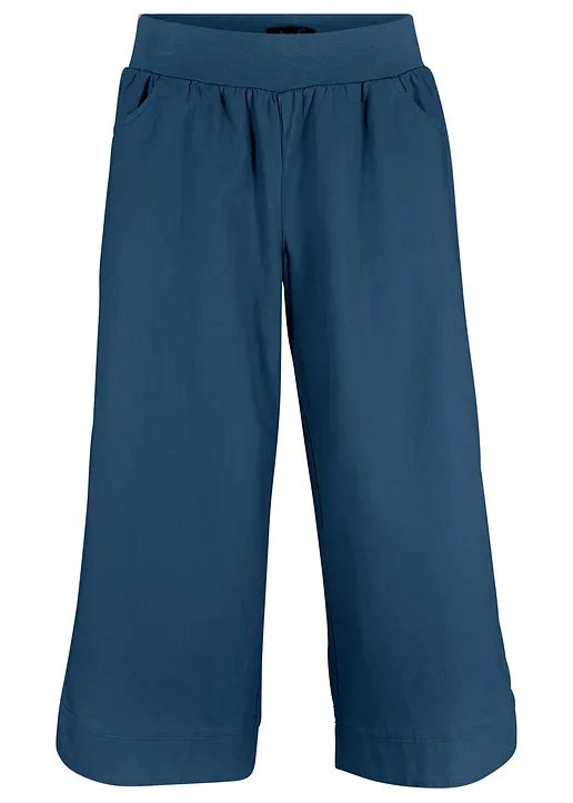 3/4-Hose aus Leinen-Baumwoll-Mischung in blau von vorne - bonprix 3/4-Hose aus Leinen-Baumwoll-Mischung in blau von vorne - bonprix