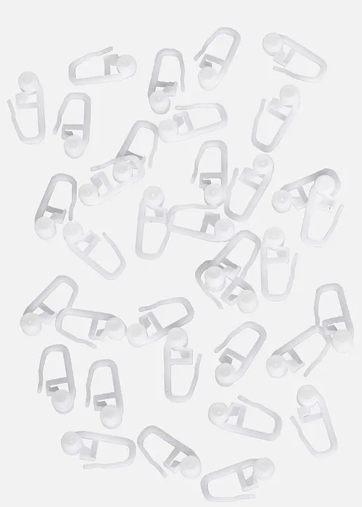 Gardinenröllchen (50er Pack) in weiß von vorne - bonprix Gardinenröllchen (50er Pack) in weiß von vorne - bonprix