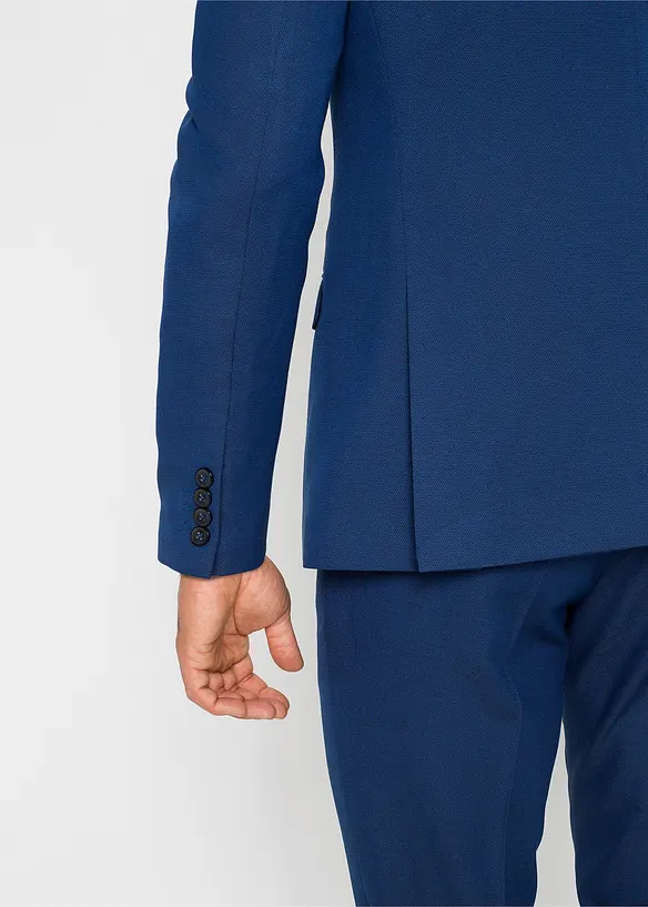 Anzug mit Krawatte (3-tlg.Set), Slim Fit in blau (Detailaufnahme) - bonprix Anzug mit Krawatte (3-tlg.Set), Slim Fit in blau (Detailaufnahme) - bonprix