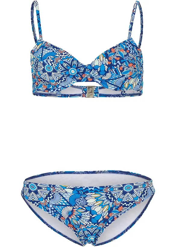 Femininer B Gel Bikini Mit Tollem Druck Blau Graphisch Cup D