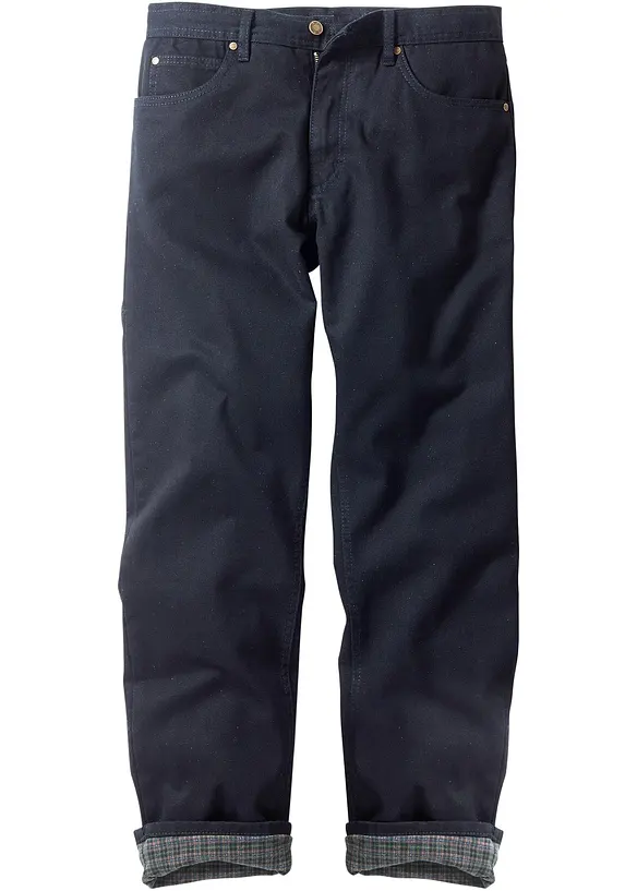 Thermo Classic Fit Jeans mit Flanellfutter, Straight in schwarz von vorne - bonprix Thermo Classic Fit Jeans mit Flanellfutter, Straight in schwarz von vorne - bonprix