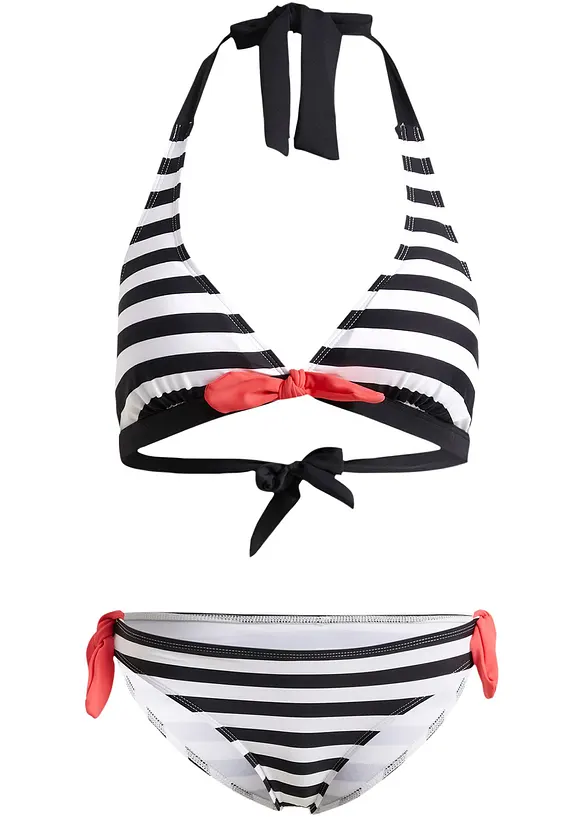 Schöner Bikini mit Neckholder in schönem Streifendesign bonprix