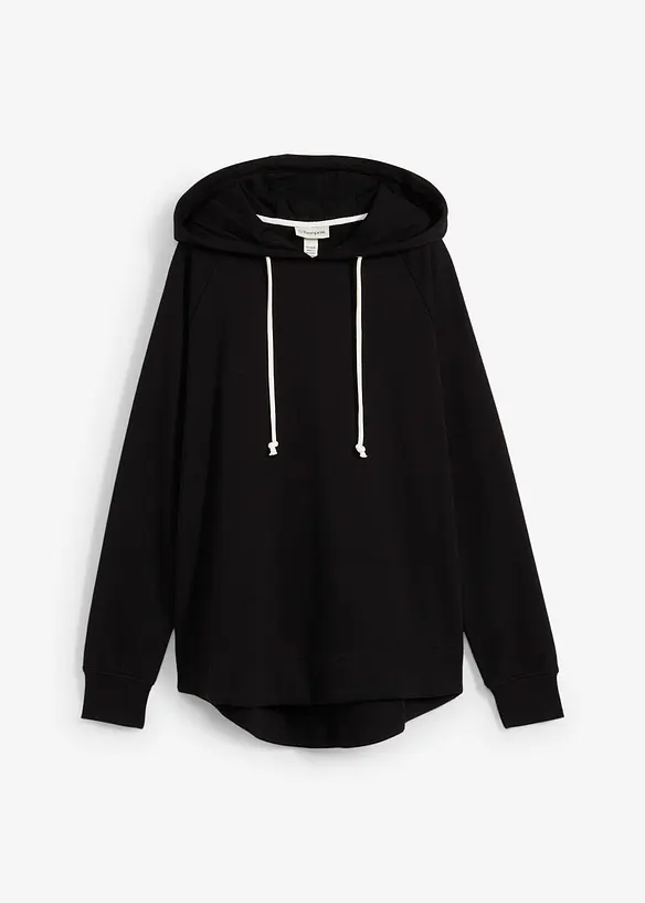 Hoodie mit Kapuze in schwarz von vorne - bonprix Hoodie mit Kapuze in schwarz von vorne - bonprix