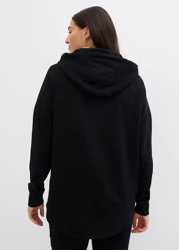Hoodie mit Kapuze in schwarz von hinten (im Anschnitt) - bonprix Hoodie mit Kapuze in schwarz von hinten (im Anschnitt) - bonprix