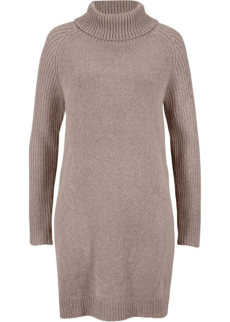 Longpullover mit Rollkragen in braun von vorne - bonprix Longpullover mit Rollkragen in braun von vorne - bonprix