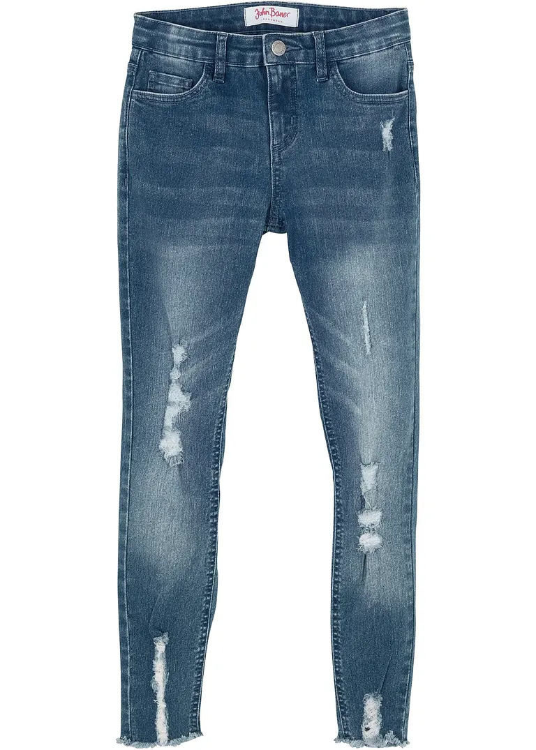 Skinny-Jeans Mid Waist in blau von vorne - bonprix Skinny-Jeans Mid Waist in blau von vorne - bonprix
