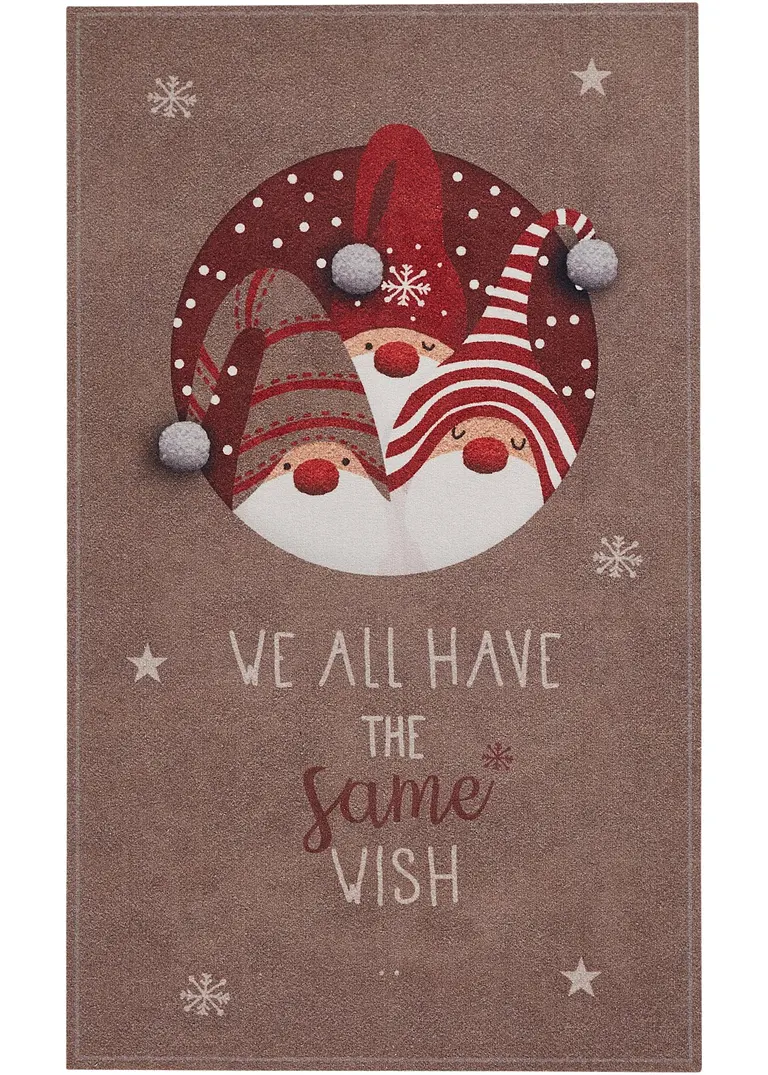Teppich mit Weihnachtsmotiv in beige - bonprix Teppich mit Weihnachtsmotiv in beige - bonprix
