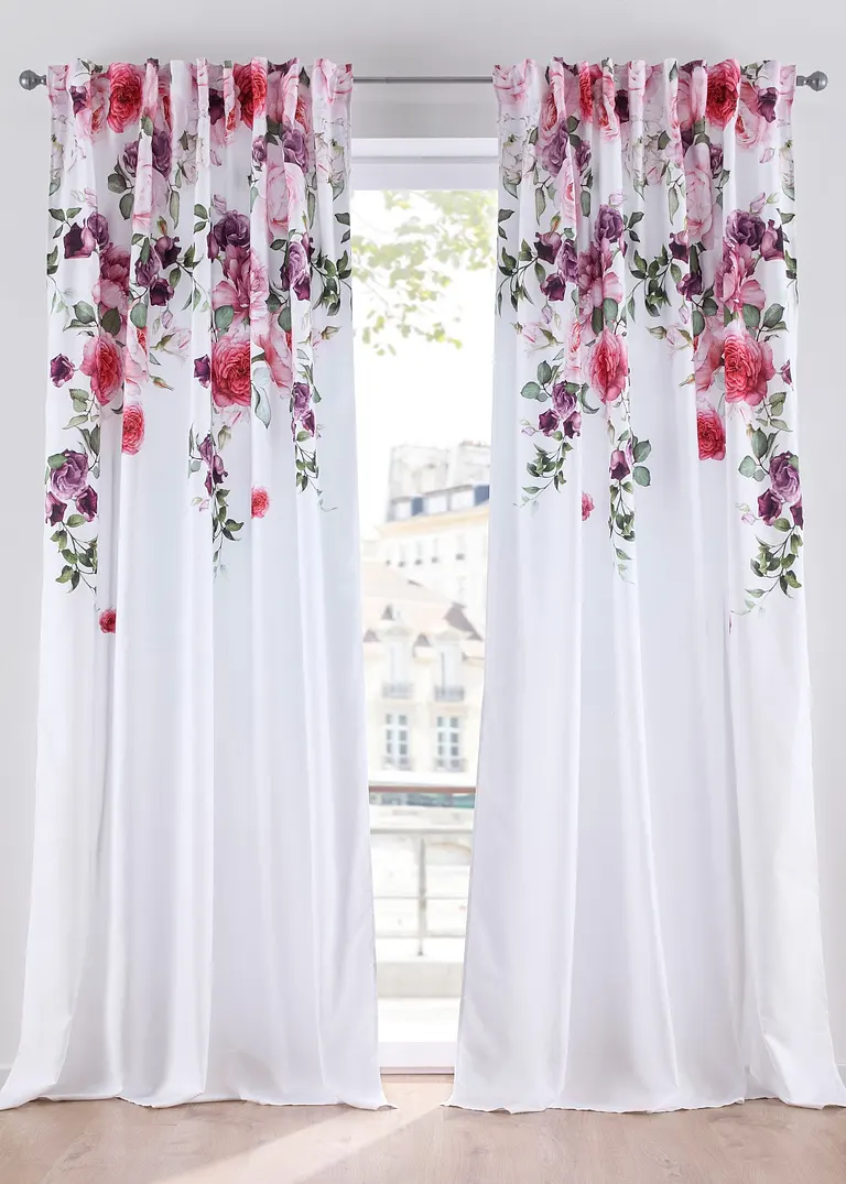 Vorhang (2er Pack) in lila - bonprix Vorhang (2er Pack) in lila - bonprix