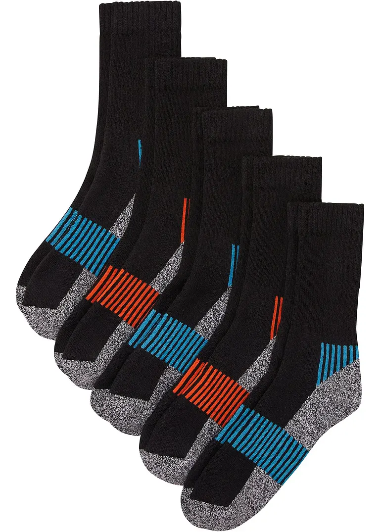 Thermo Tennissocken mit Innenfrottee (5er Pack) in grün von vorne - bonprix Thermo Tennissocken mit Innenfrottee (5er Pack) in grün von vorne - bonprix