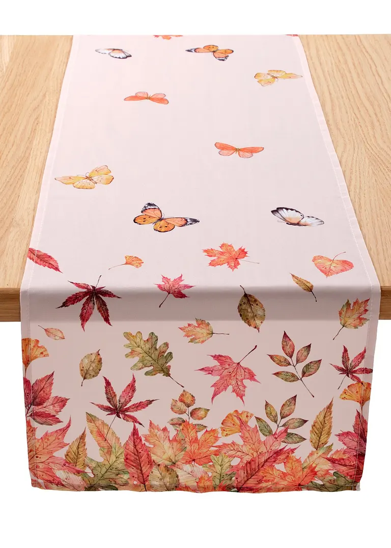 Tischläufer mit Herbst Druck in beige - bonprix Tischläufer mit Herbst Druck in beige - bonprix