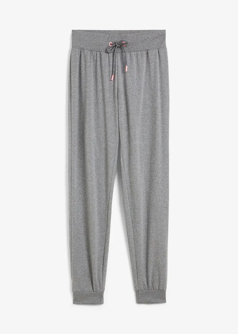 Jogginghose mit elastischen Bund in grau von vorne - bonprix Jogginghose mit elastischen Bund in grau von vorne - bonprix