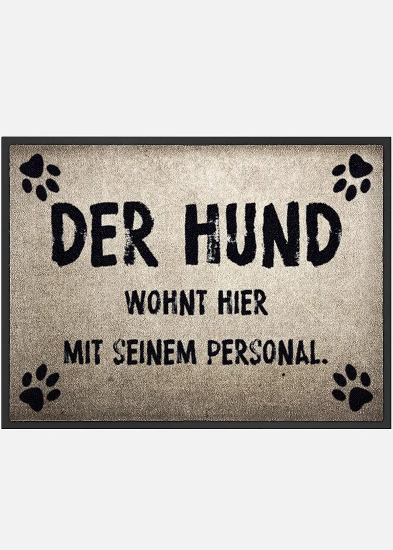 Fußmatte mit lustigem Spruch in braun - bonprix Fußmatte mit lustigem Spruch in braun - bonprix