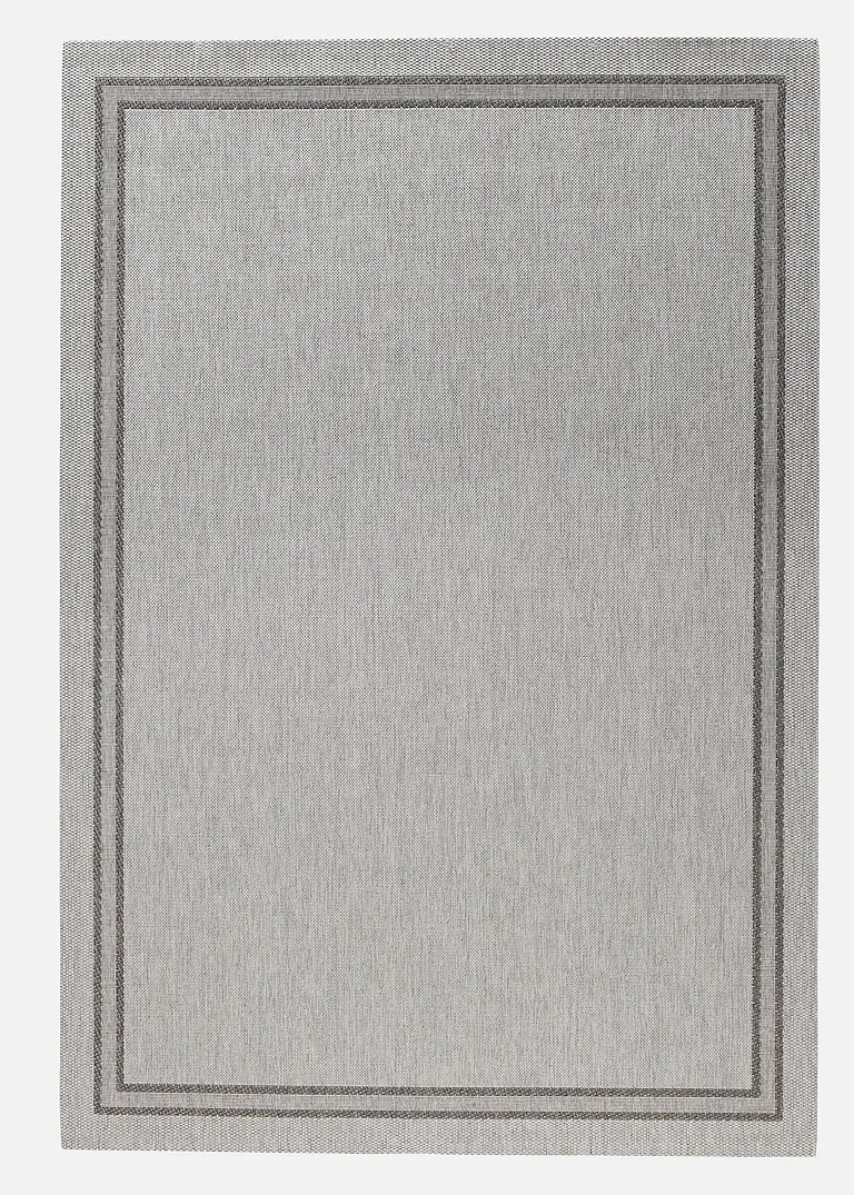 In- und Outdoor Teppich mit Bordüre in grau - bonprix In- und Outdoor Teppich mit Bordüre in grau - bonprix