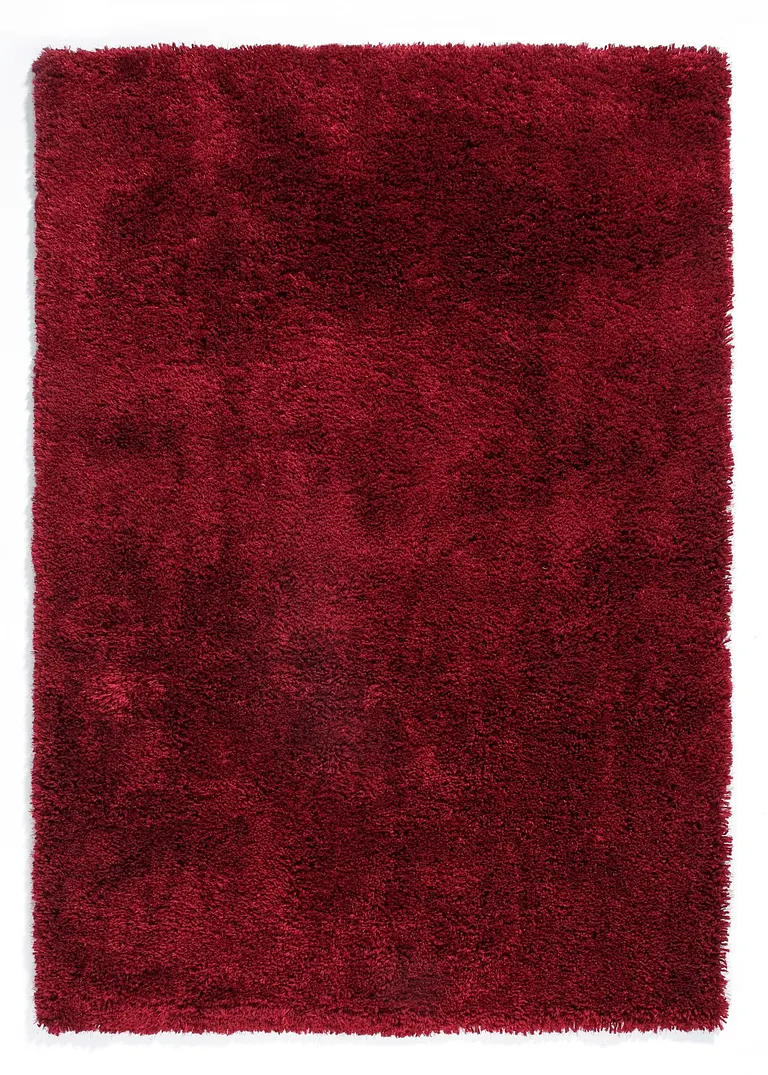 Hochflor Teppich mit besonders dichtem Flor in rot - bonprix Hochflor Teppich mit besonders dichtem Flor in rot - bonprix