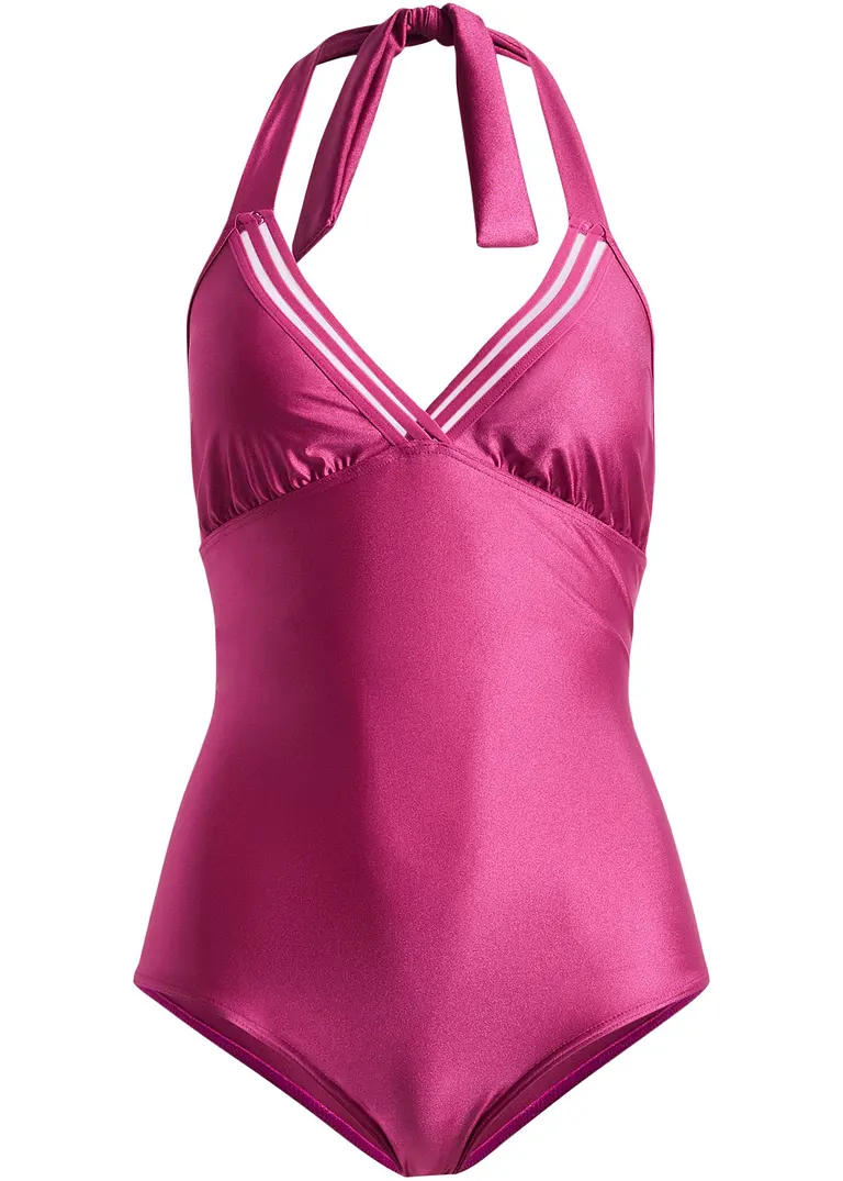 Badeanzug in lila von vorne - bonprix Badeanzug in lila von vorne - bonprix