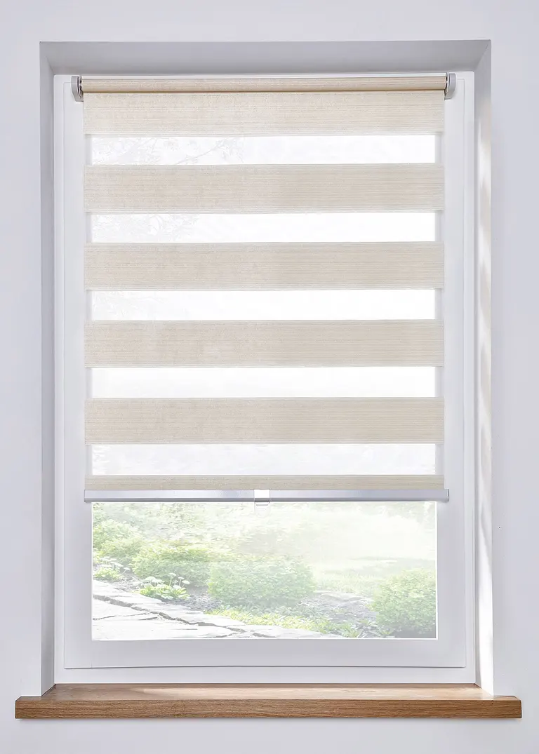 Doppelrollo schnurlos Holz-Optik in beige - bpc living bonprix collection Doppelrollo schnurlos Holz-Optik in beige - bpc living bonprix collection