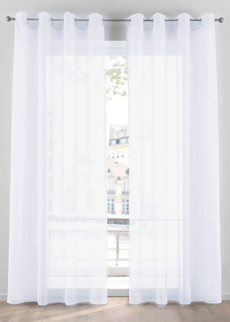 Gardine aus leichtem Voile (1er Pack) in weiß - bonprix Gardine aus leichtem Voile (1er Pack) in weiß - bonprix