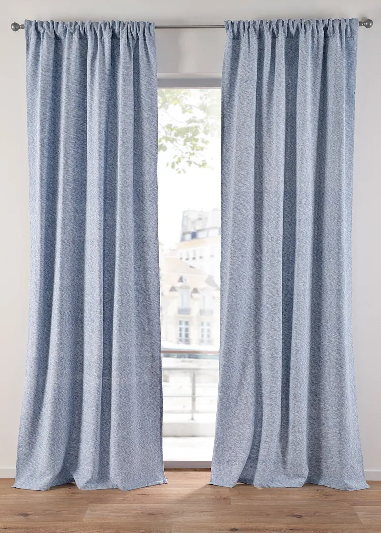 Bio Baumwoll Vorhang (1er Pack) in blau - bonprix Bio Baumwoll Vorhang (1er Pack) in blau - bonprix