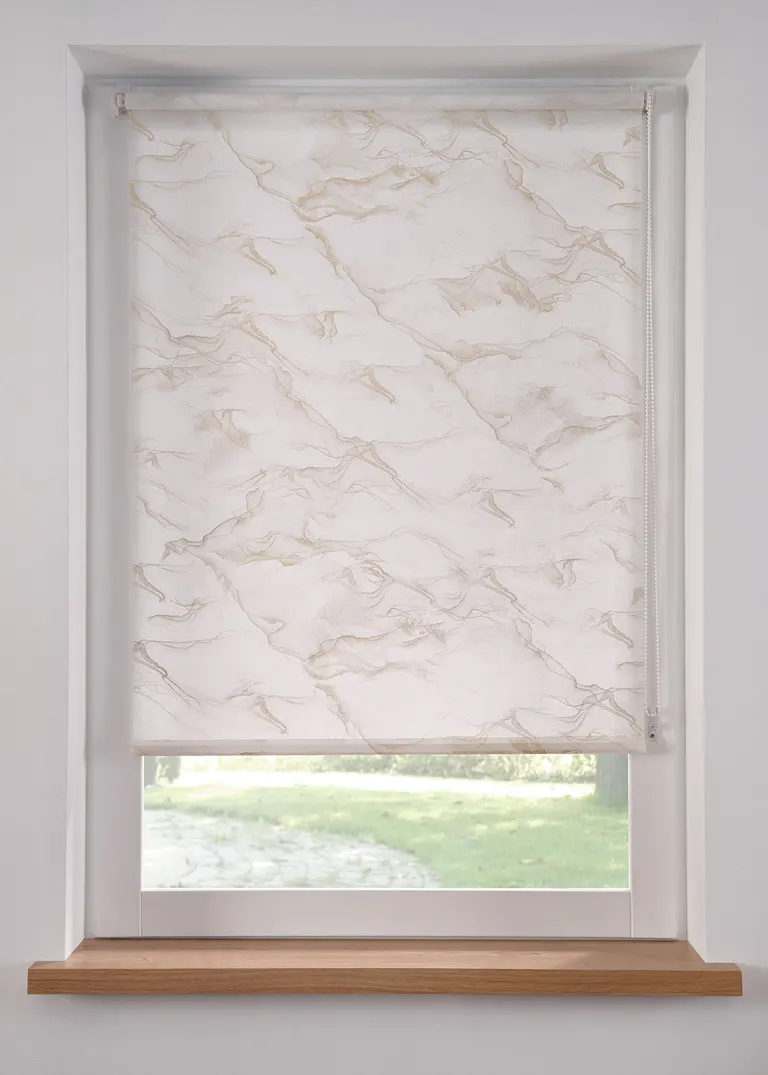 Sichtschutzrollo mit Glanz Druck in beige - bonprix Sichtschutzrollo mit Glanz Druck in beige - bonprix