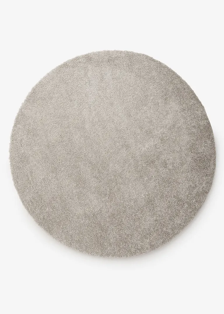 Runder waschbarer Teppich mit weichem Flor in braun von vorne - bonprix Runder waschbarer Teppich mit weichem Flor in braun von vorne - bonprix