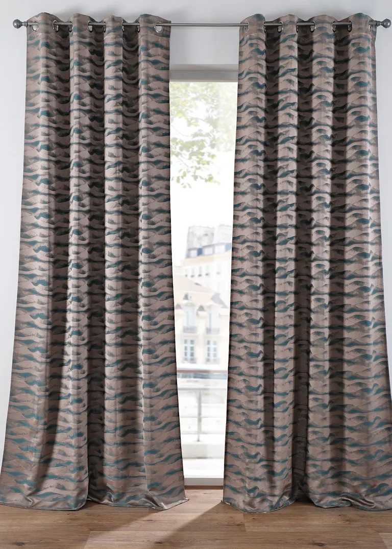 Jacquard Vorhang mit Wellen (1er Pack) in beige - bonprix Jacquard Vorhang mit Wellen (1er Pack) in beige - bonprix
