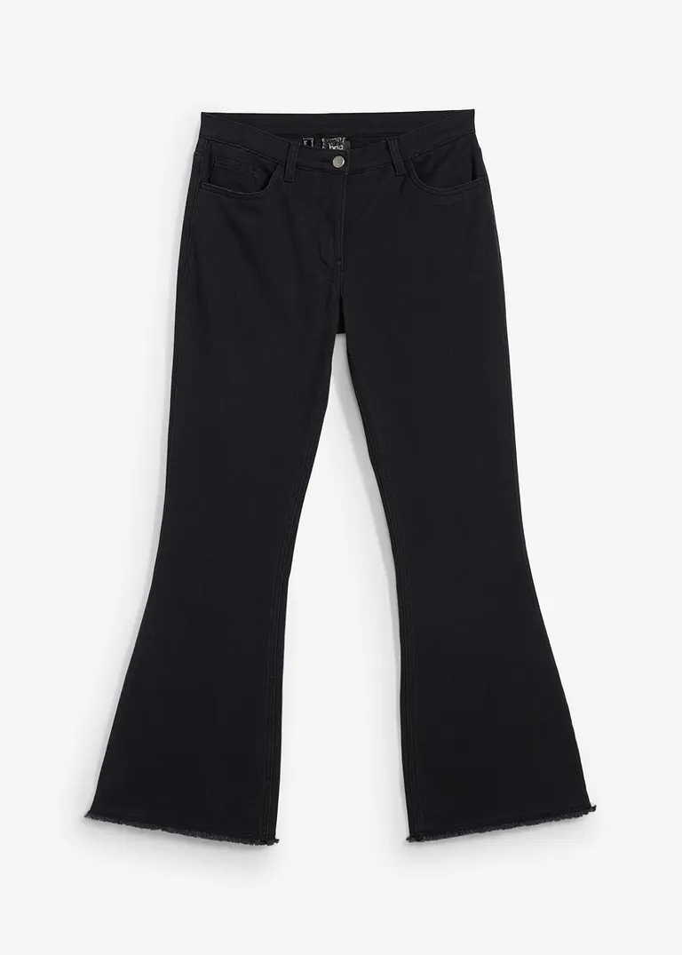 Thermohose, verkürzt in schwarz von vorne - bonprix Thermohose, verkürzt in schwarz von vorne - bonprix
