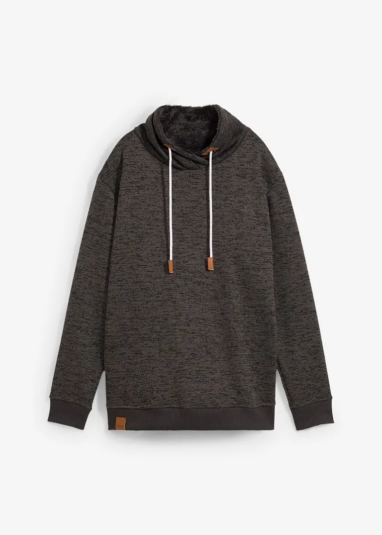 Long-Sweatshirt in grau von vorne - bonprix Long-Sweatshirt in grau von vorne - bonprix