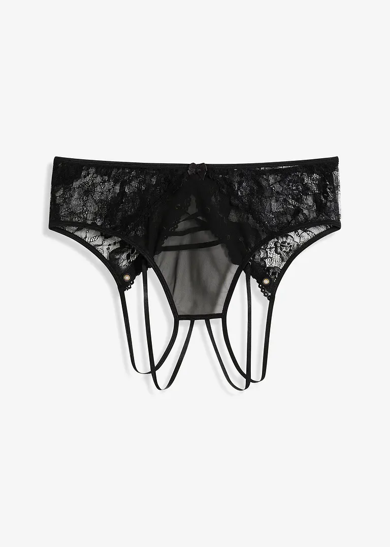 Slip ouvert in schwarz von vorne - VENUS Slip ouvert in schwarz von vorne - VENUS